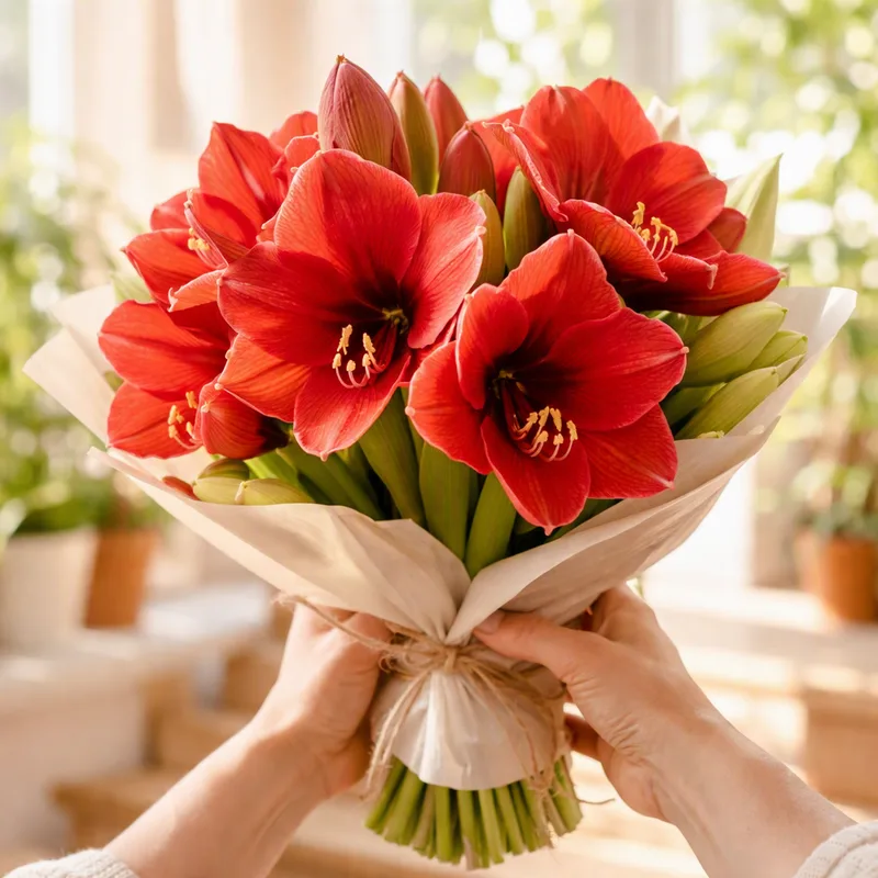 Amaryllis rouge - image 3
