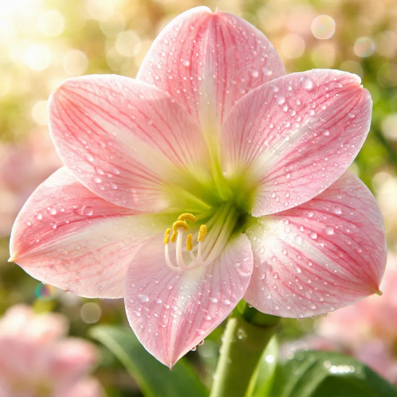 Roze amaryllis - afbeelding 1
