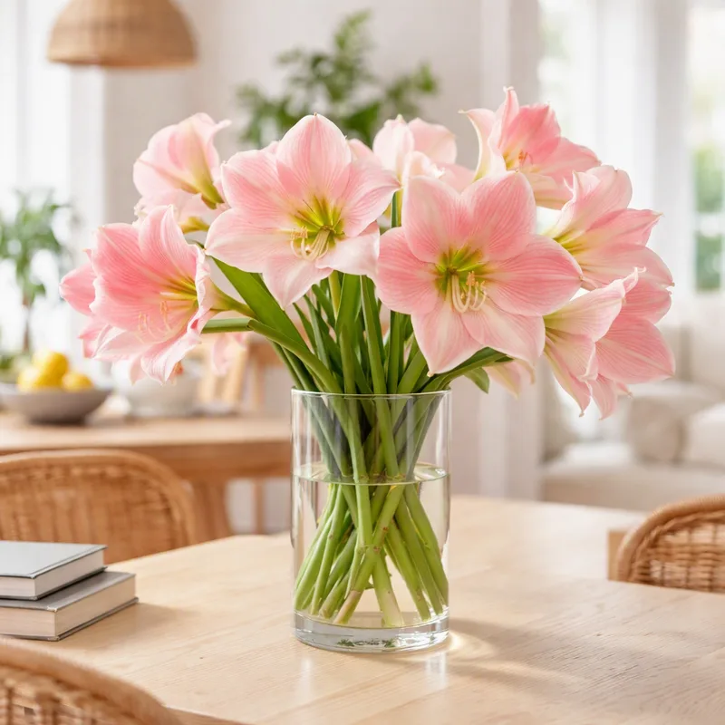 Roze amaryllis - afbeelding 2