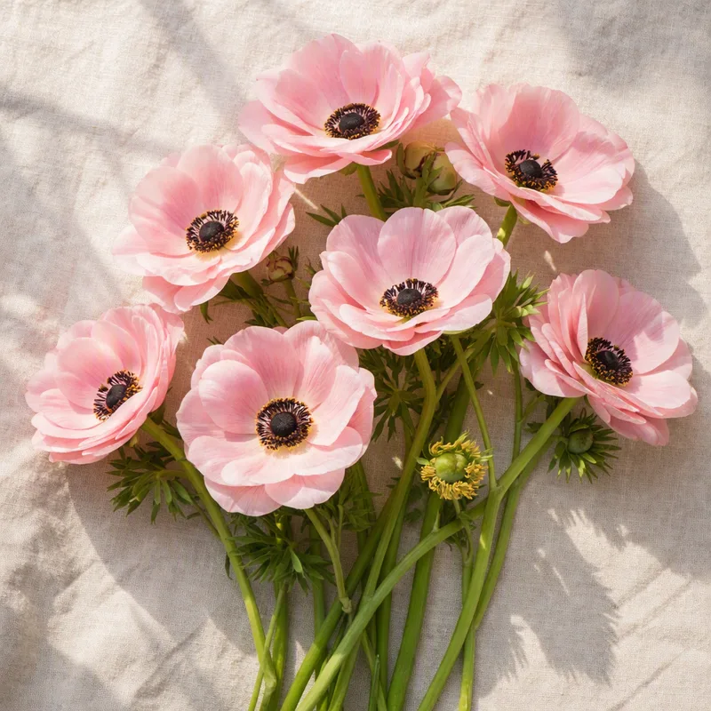 Roze anemoon - afbeelding 4