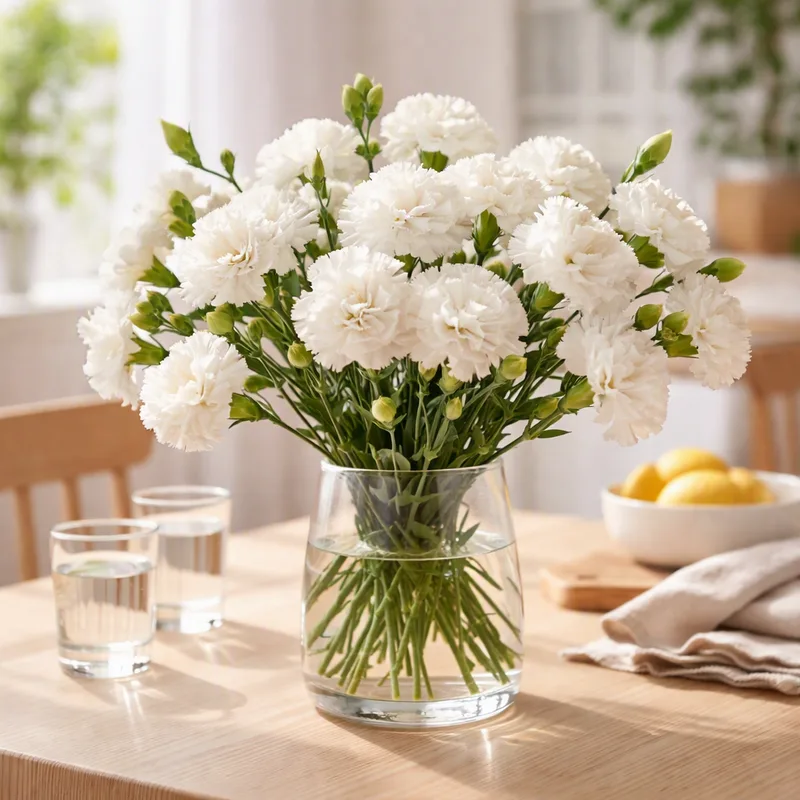 Witte anjer - afbeelding 2