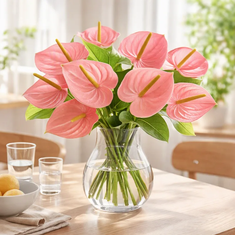 Roze anthurium - afbeelding 2
