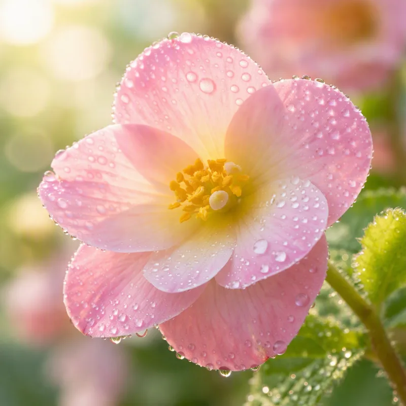 Roze begonia - afbeelding 1