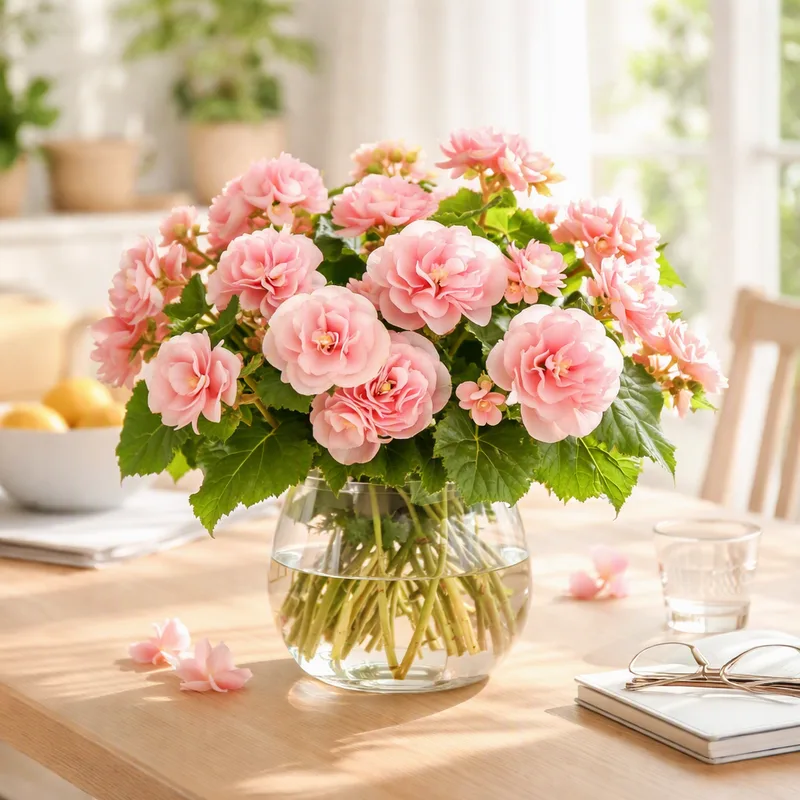 Roze begonia - afbeelding 2