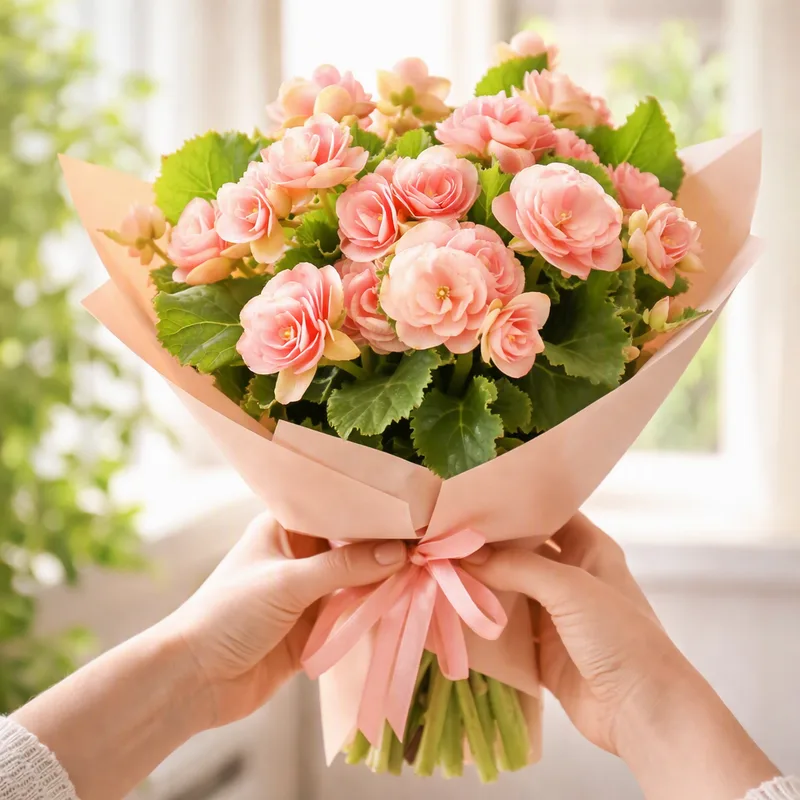 Roze begonia - afbeelding 3