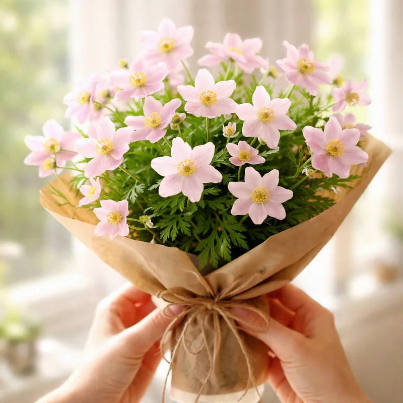 Anémone des bois rose - image 3
