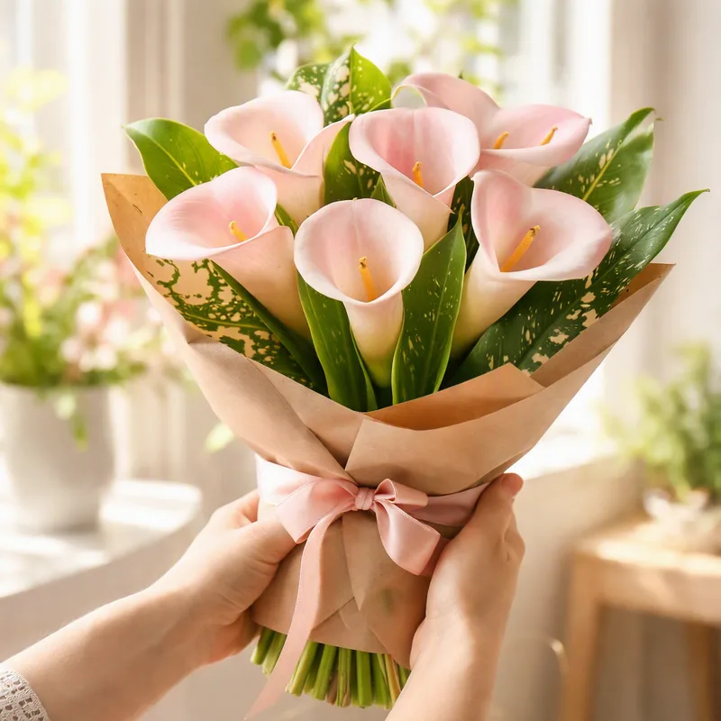 Roze calla - afbeelding 3
