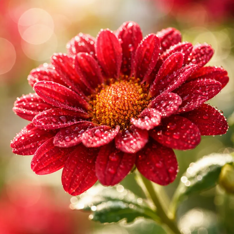 Chrysanthème rouge - image 1