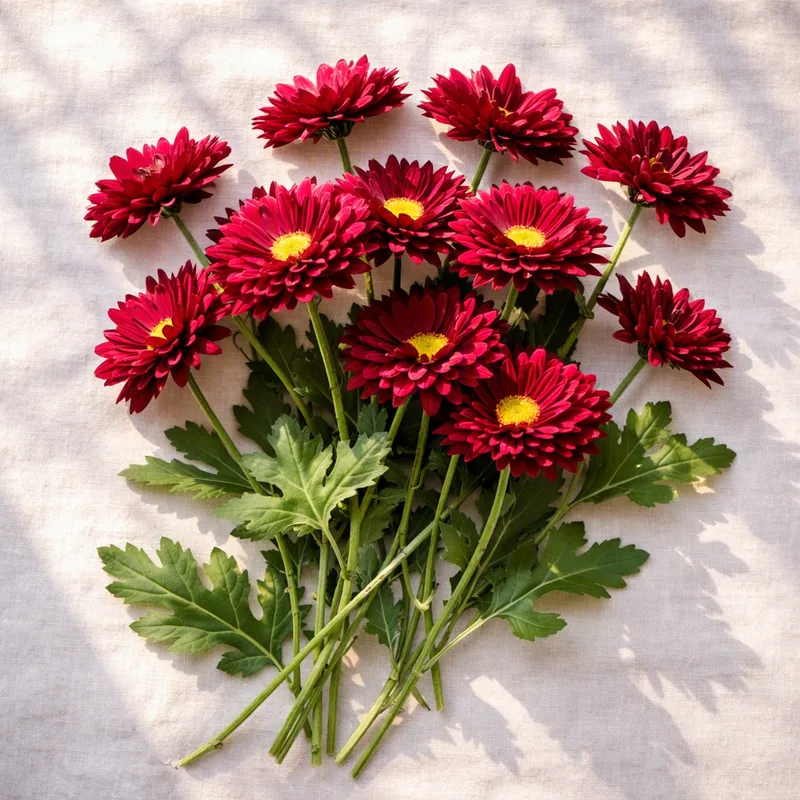 Chrysanthème rouge - image 4