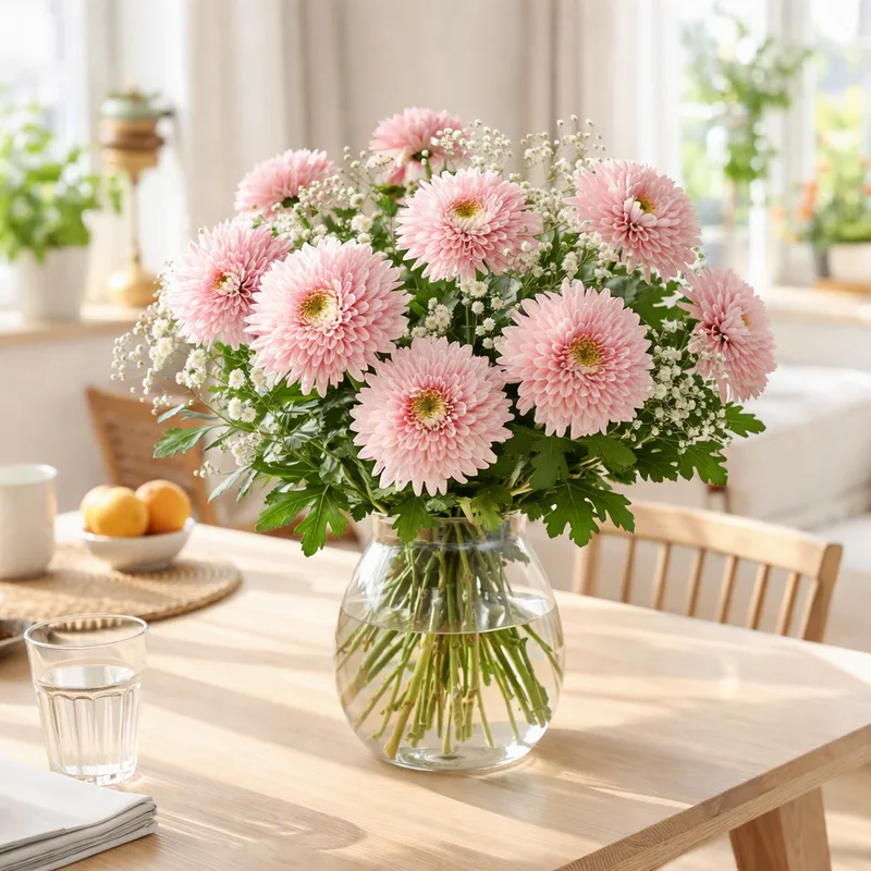 Roze chrysant - afbeelding 2