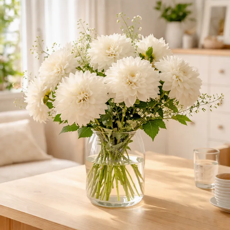 Witte dahlia - afbeelding 2