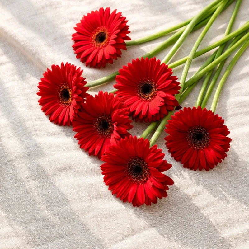 Rode gerbera - afbeelding 4
