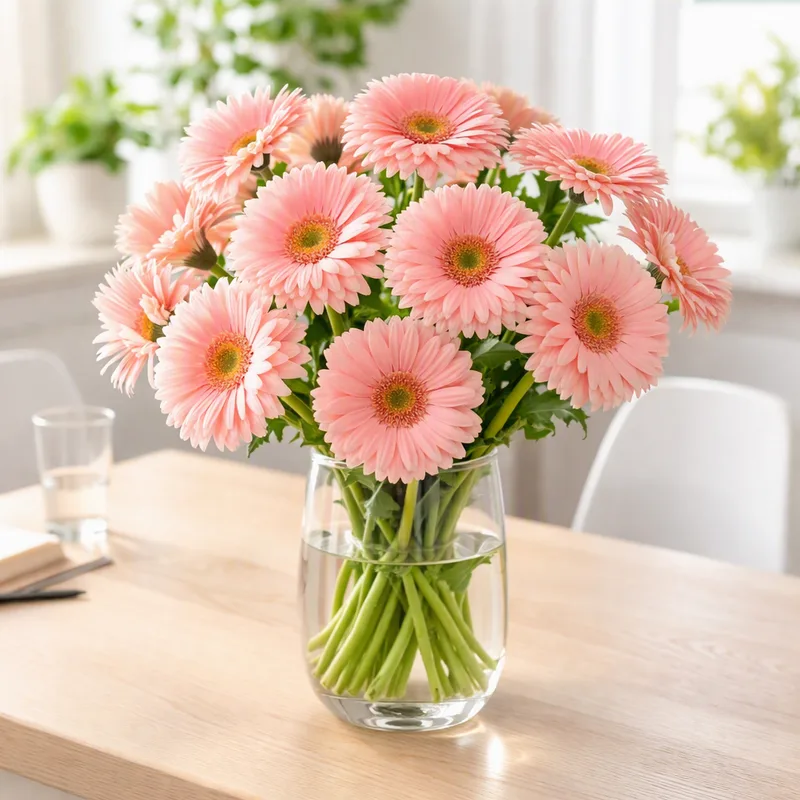 Roze gerbera - afbeelding 2