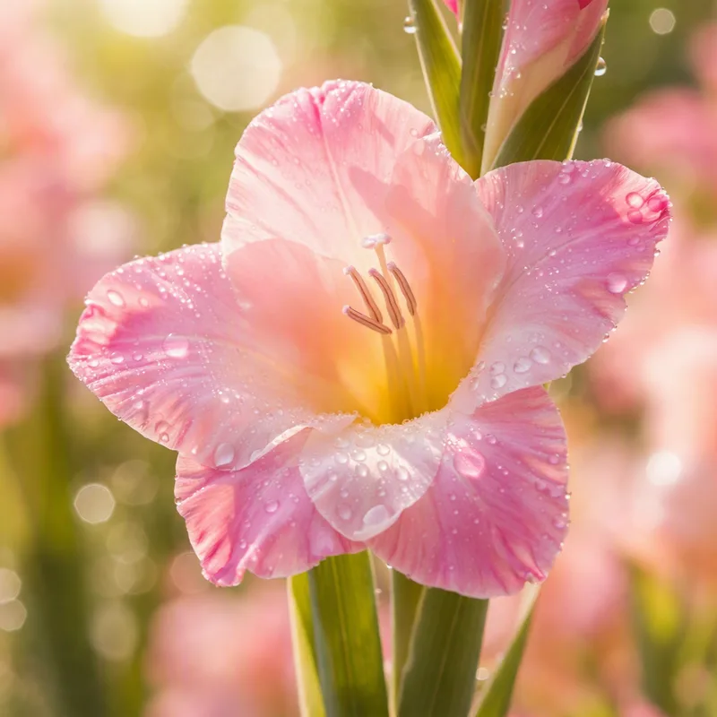 Roze gladiool - afbeelding 1