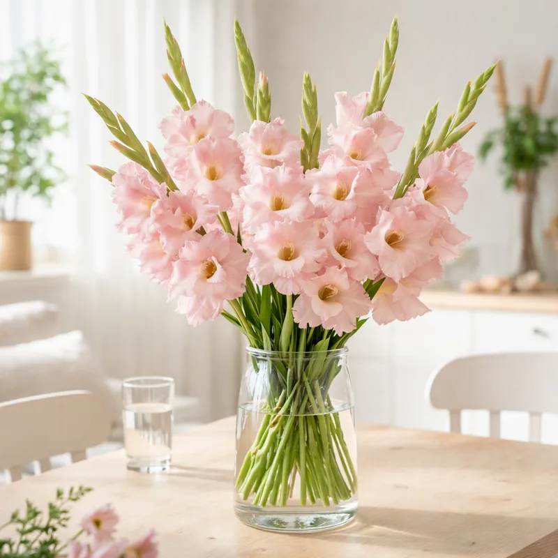 Roze gladiool - afbeelding 2