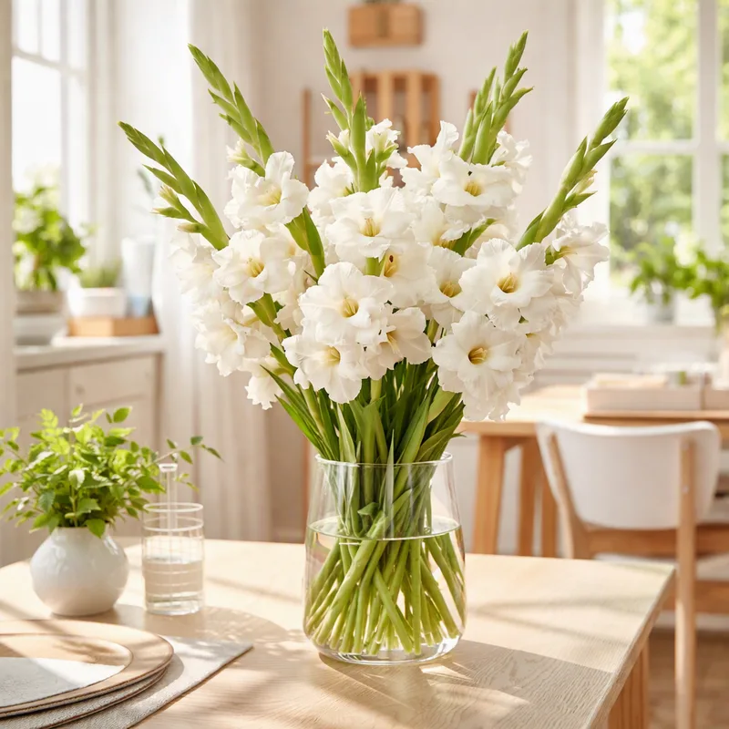 Witte gladiool - afbeelding 2
