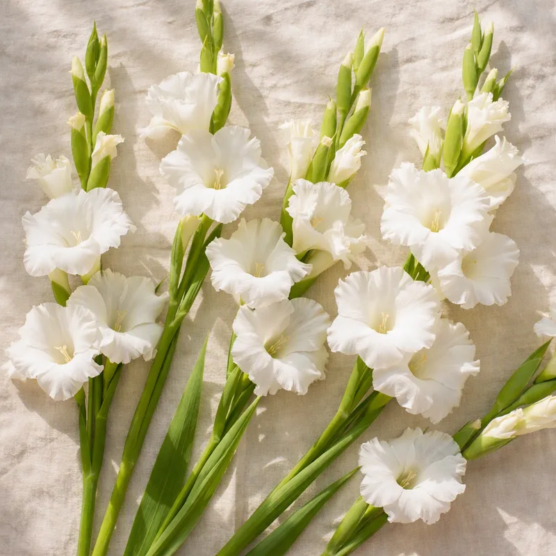 Witte gladiool - afbeelding 4