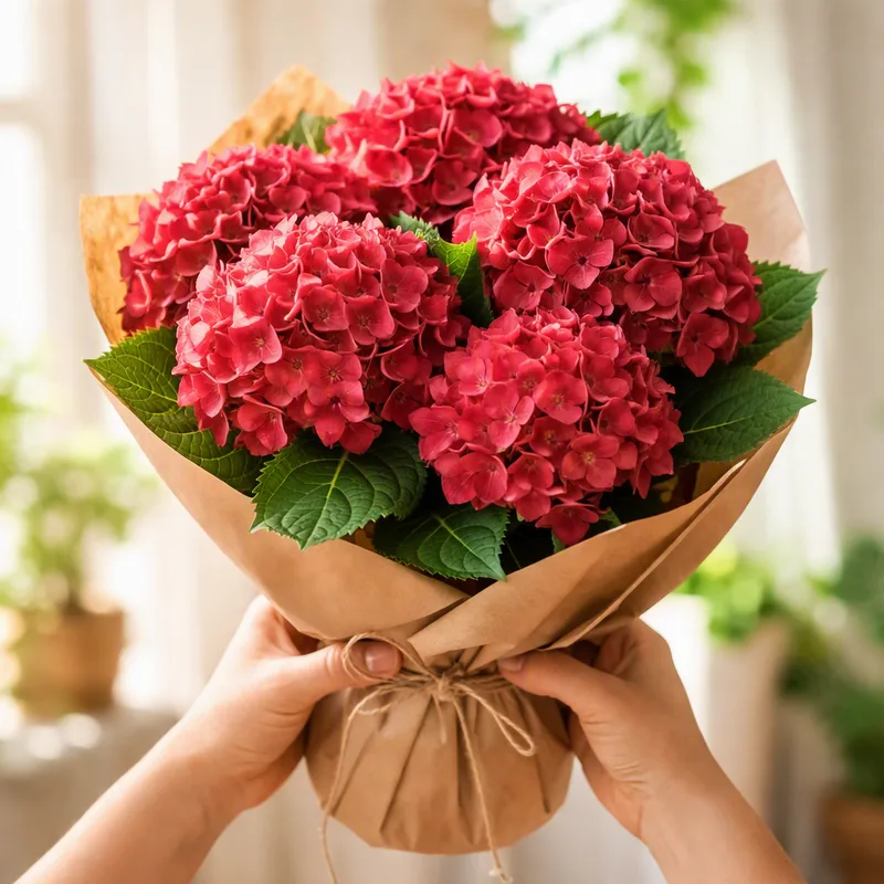 Hortensia rouge - image 3