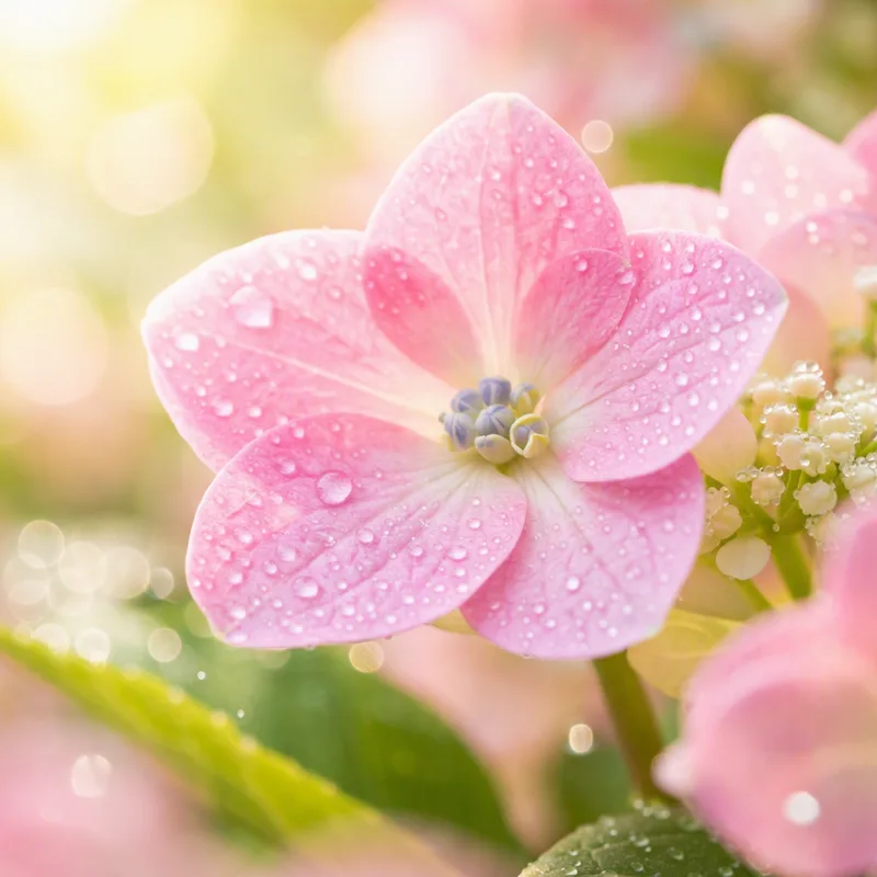 Roze hortensia - afbeelding 1