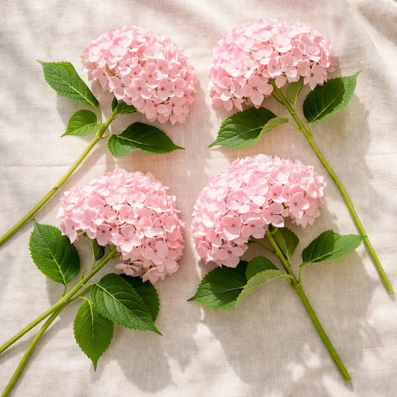Roze hortensia - afbeelding 4