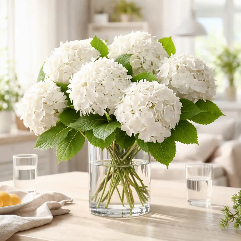 Witte hortensia - afbeelding 2