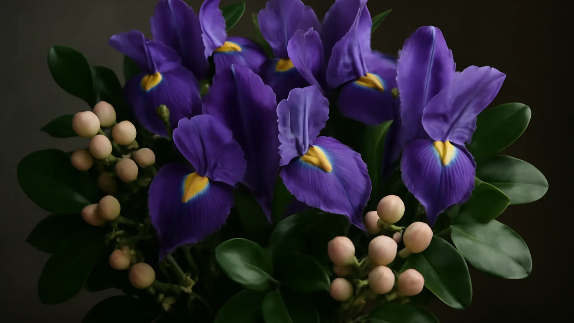 Iris - koninklijke bloem in blauw en paars