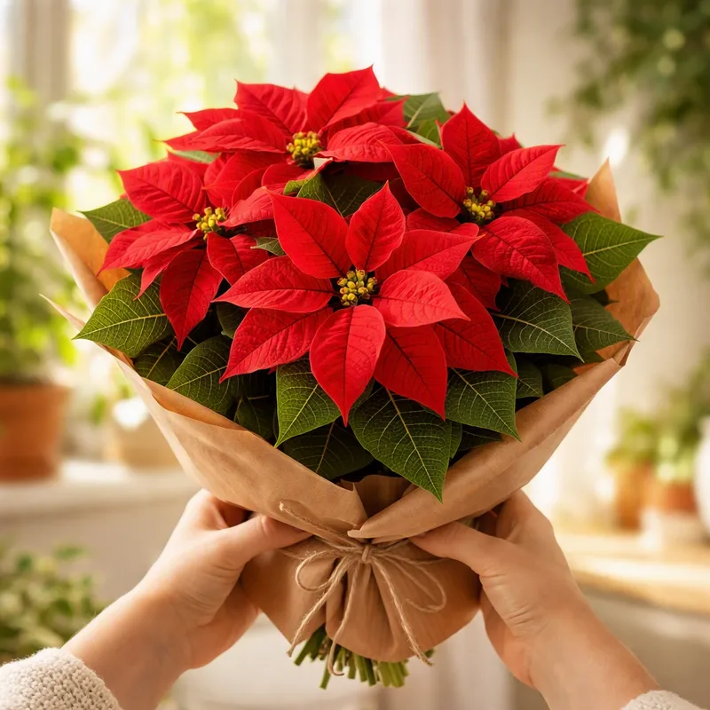Poinsettia rouge - image 3