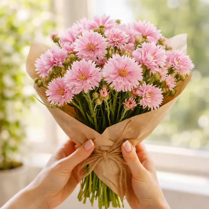 Roze korenbloem - afbeelding 3