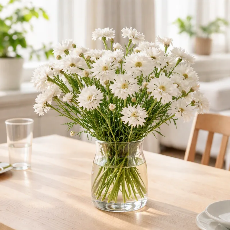 Witte korenbloem - afbeelding 2