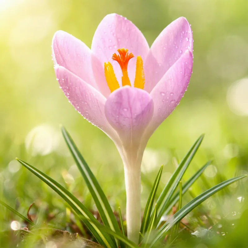 Roze krokus