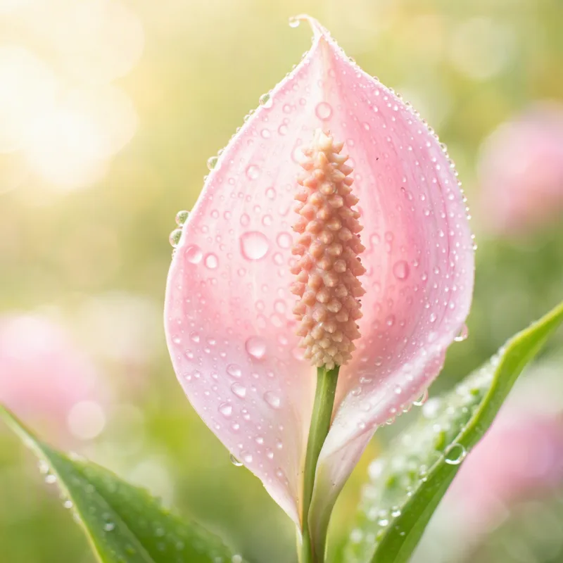 Roze lepelplant - afbeelding 1