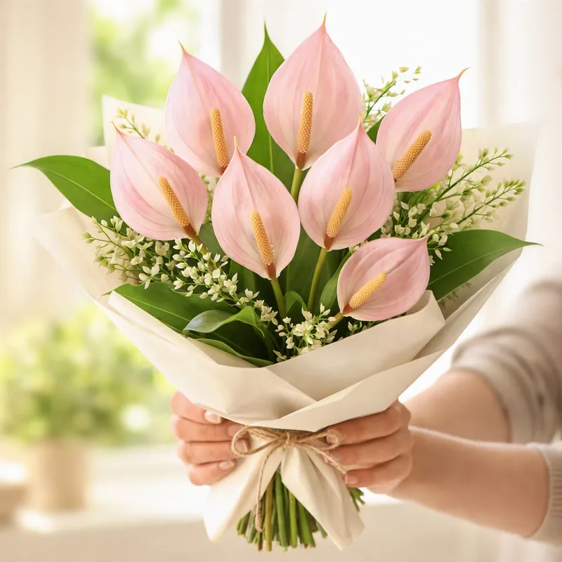 Roze lepelplant - afbeelding 3