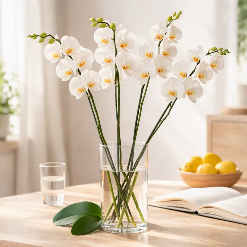 Witte bruidsorchidee - afbeelding 2