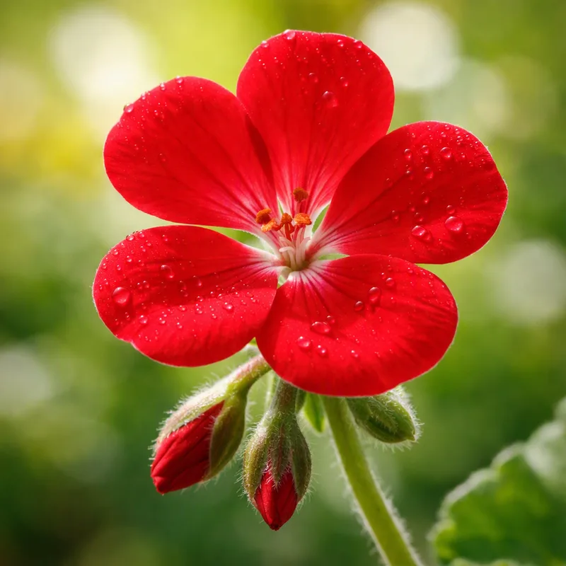 Rode geranium - afbeelding 1