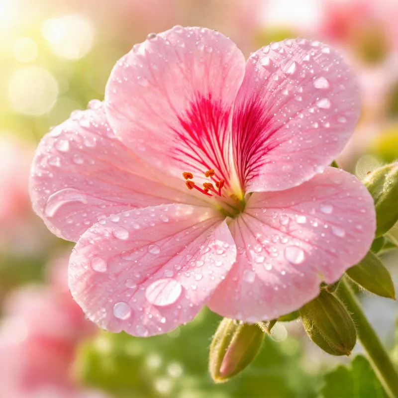 Roze geranium - afbeelding 1