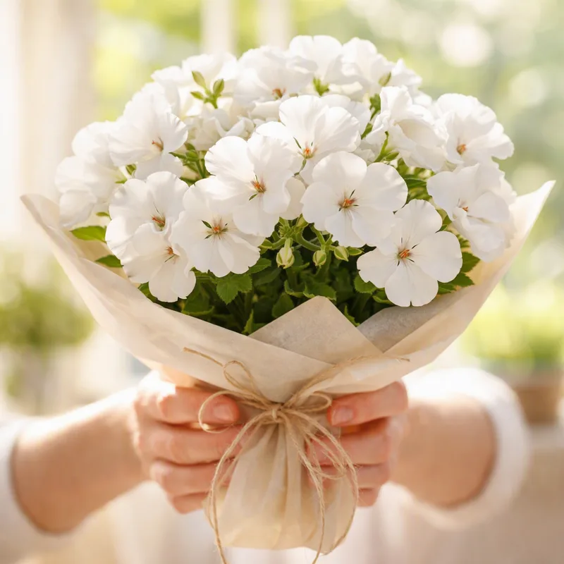 Witte geranium - afbeelding 3