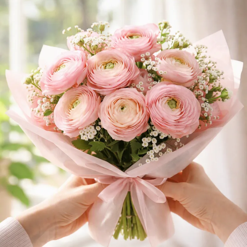 Roze ranonkel - afbeelding 3