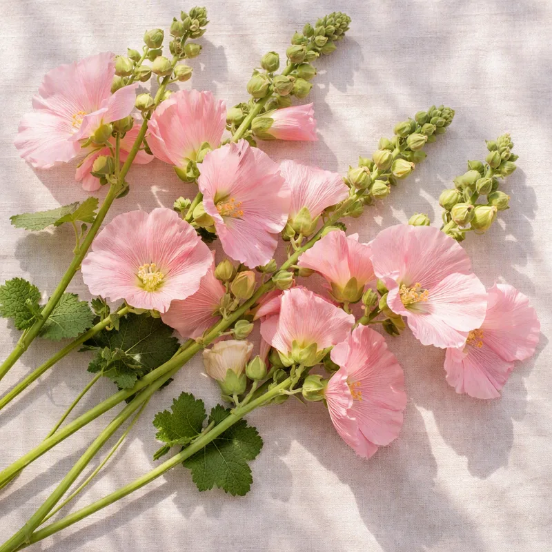 Rose trémière rose - image 4