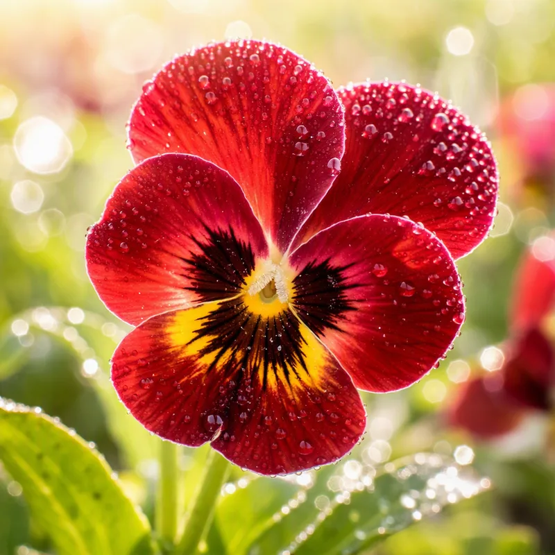 Rood tuinviooltje - afbeelding 1