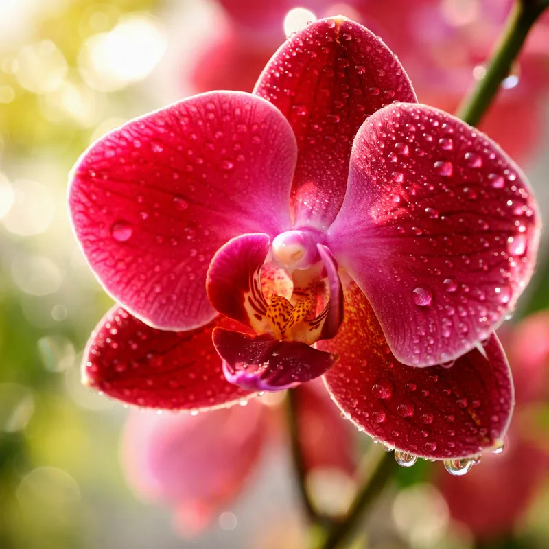 Rode vlinderorchidee - afbeelding 1