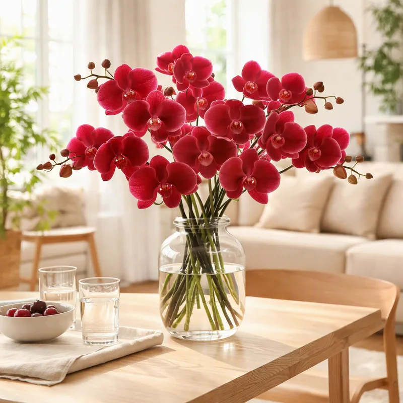 Rode vlinderorchidee - afbeelding 2