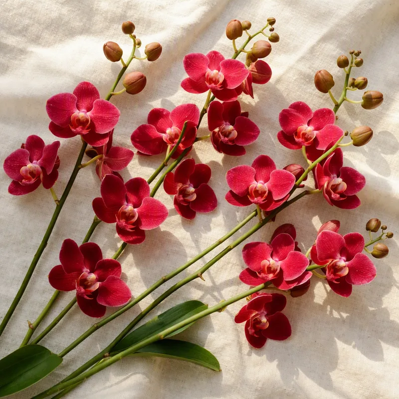 Rode vlinderorchidee - afbeelding 4