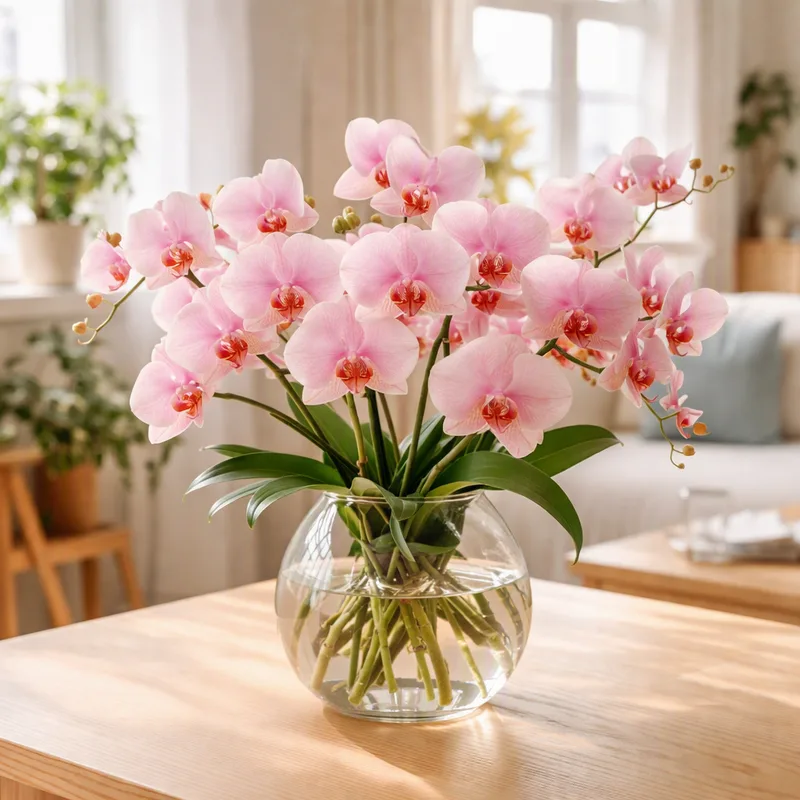 Roze vlinderorchidee - afbeelding 2