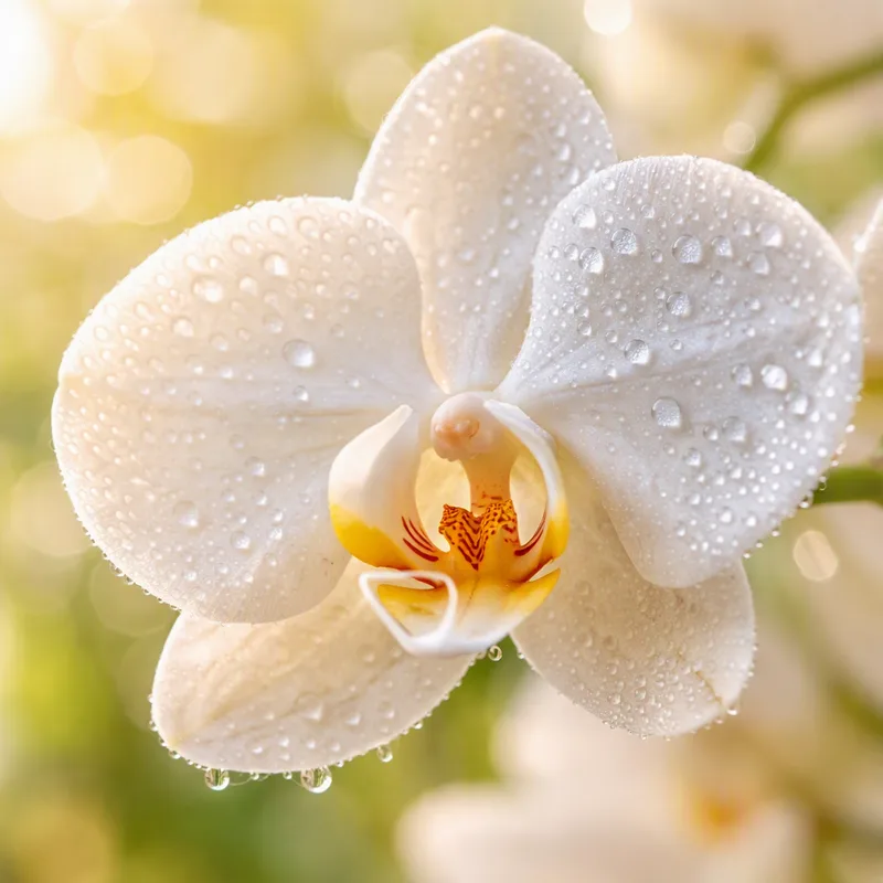 Witte vlinderorchidee - afbeelding 1