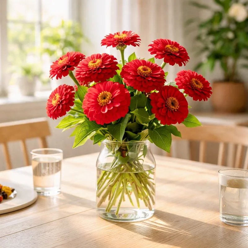 Zinnia rouge - image 2