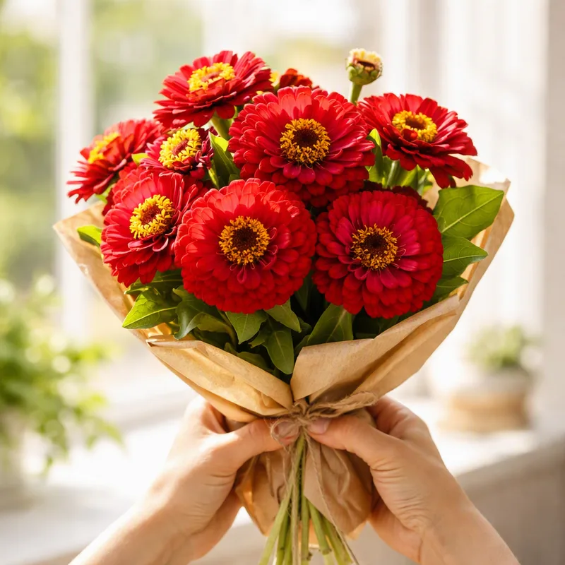 Zinnia rouge - image 3