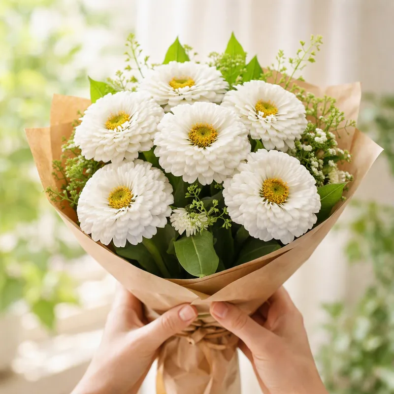 Zinnia blanc - image 3